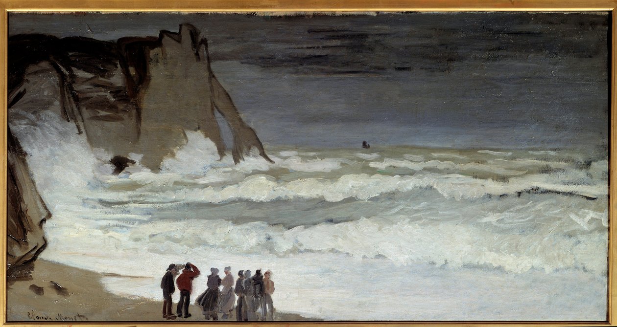 Grosse mer a Etretat Obraz Claude