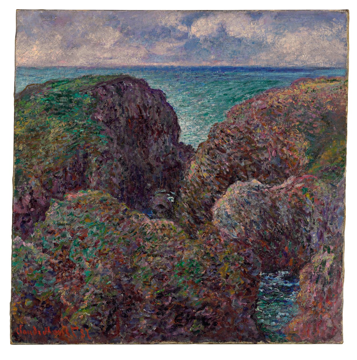 Grupa skał w Port-Goulphar, 1887 autorstwa Claude Monet