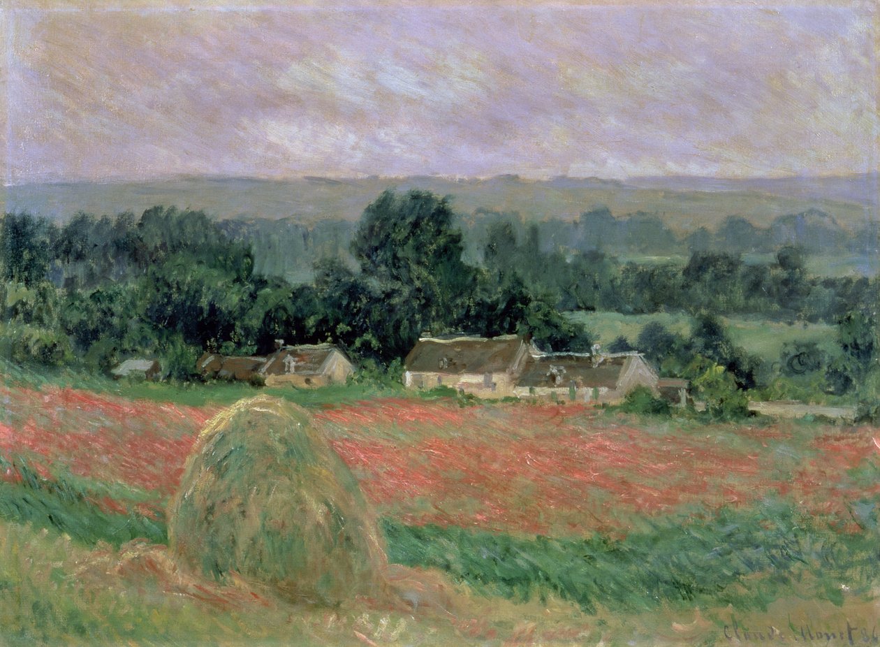 Stóg siana w Giverny, 1886 autorstwa Claude Monet