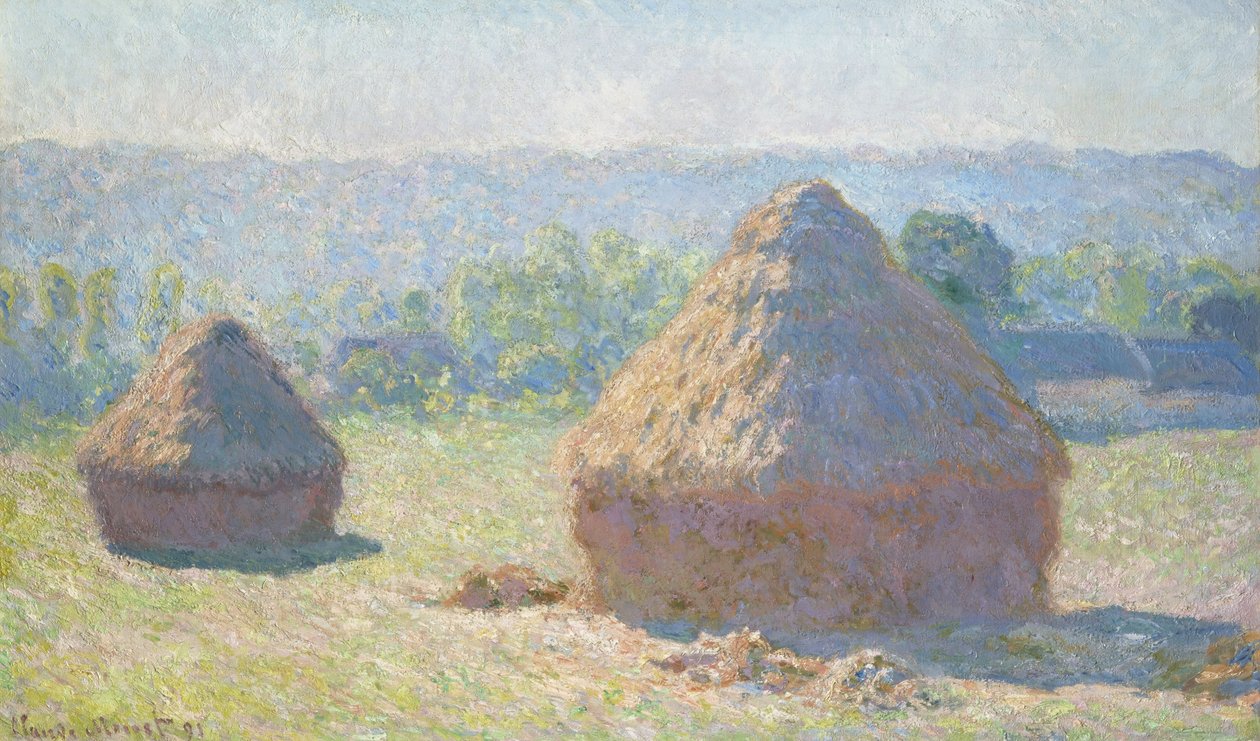 Stóg siana w wieczornym słońcu, 1891 autorstwa Claude Monet