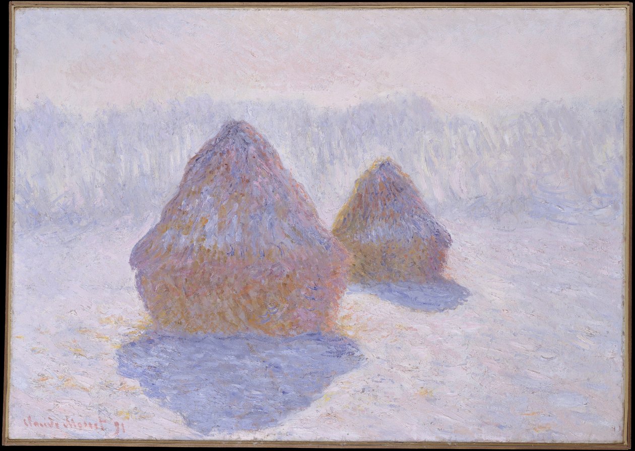 Stogi siana (efekt śniegu i słońca) autorstwa Claude Monet