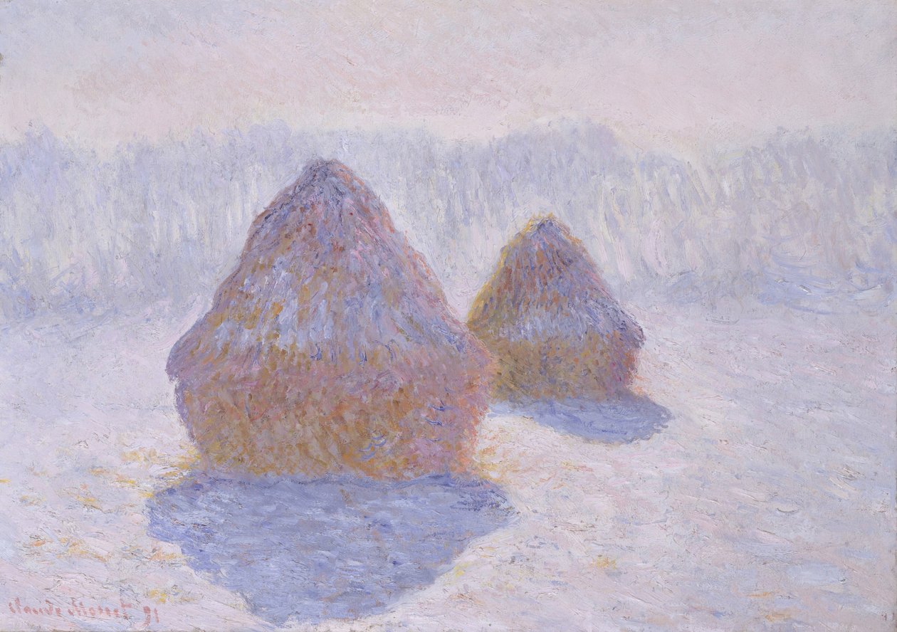 Stogi siana (efekt śniegu i słońca) autorstwa Claude Monet