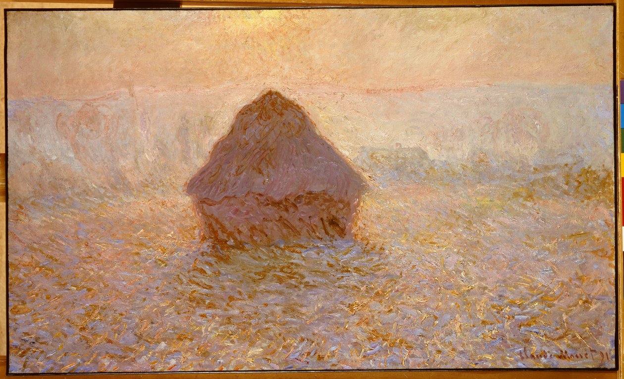 Stogi siana, słońce we mgle autorstwa Claude Monet