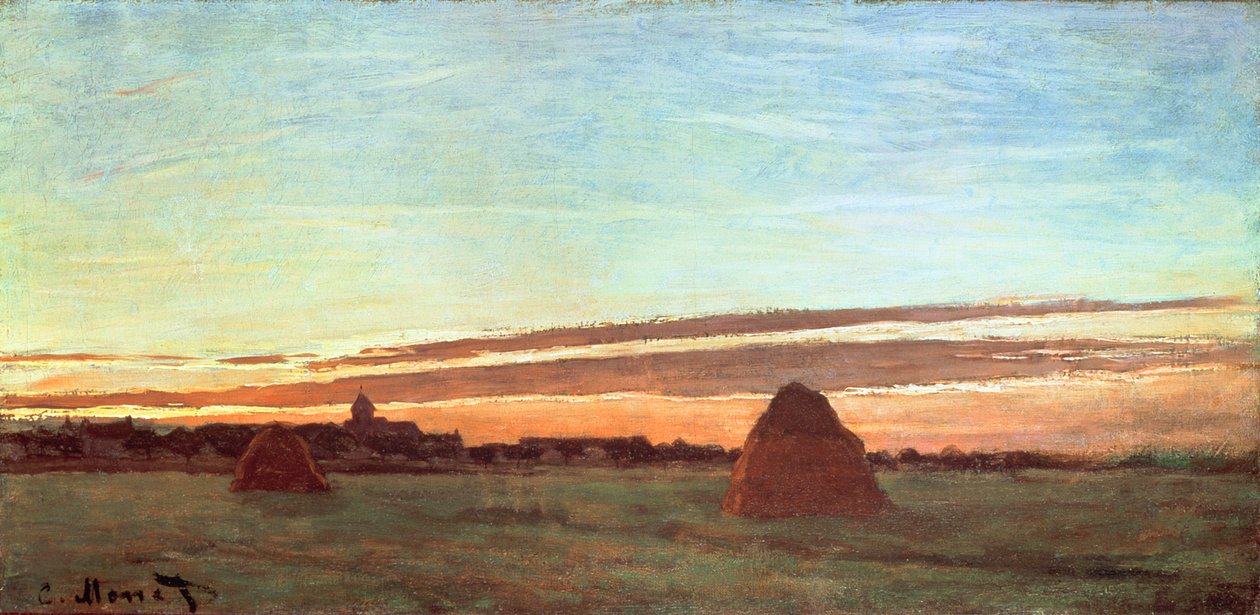 Stogi siana w Chailly, 1865 autorstwa Claude Monet
