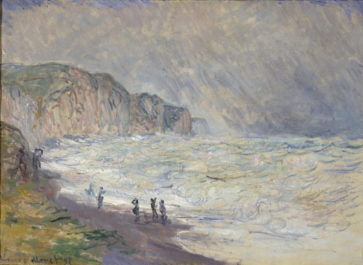 Ciężkie morze w Pourville, 1897 autorstwa Claude Monet