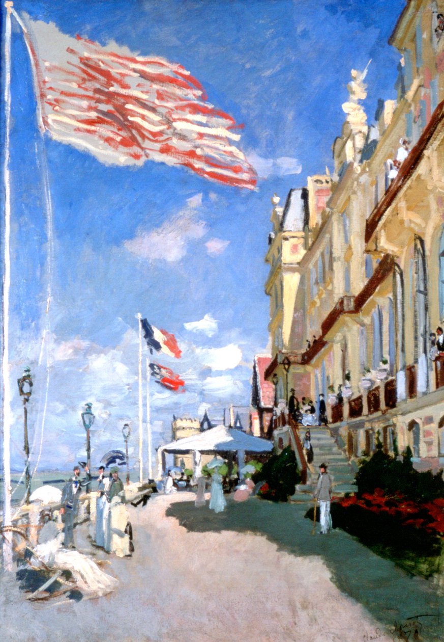Hotel des Roches Noires, Trouville, 1870 autorstwa Claude Monet