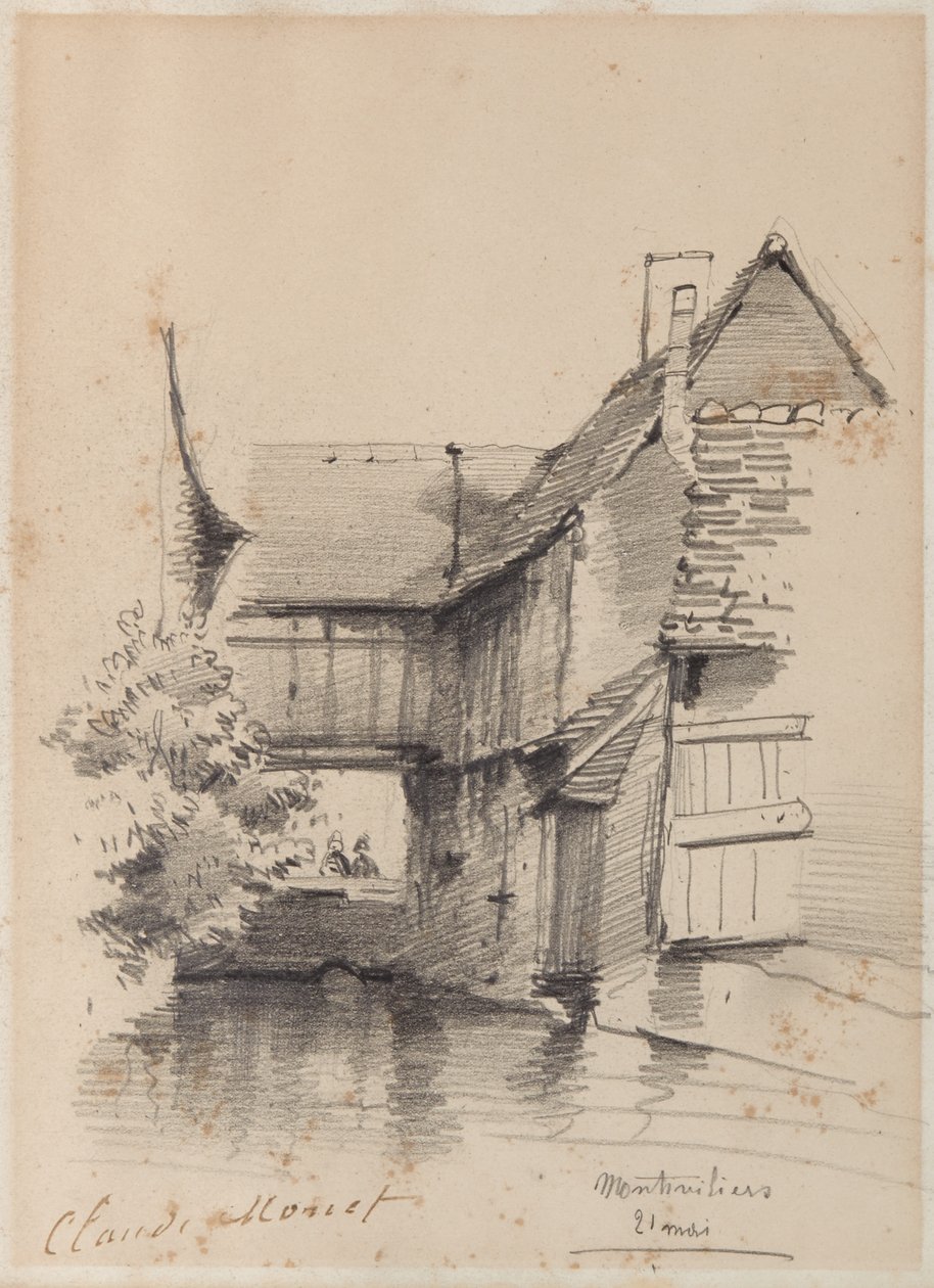 Dom na Lezarde w Montivilliers, 1857 autorstwa Claude Monet