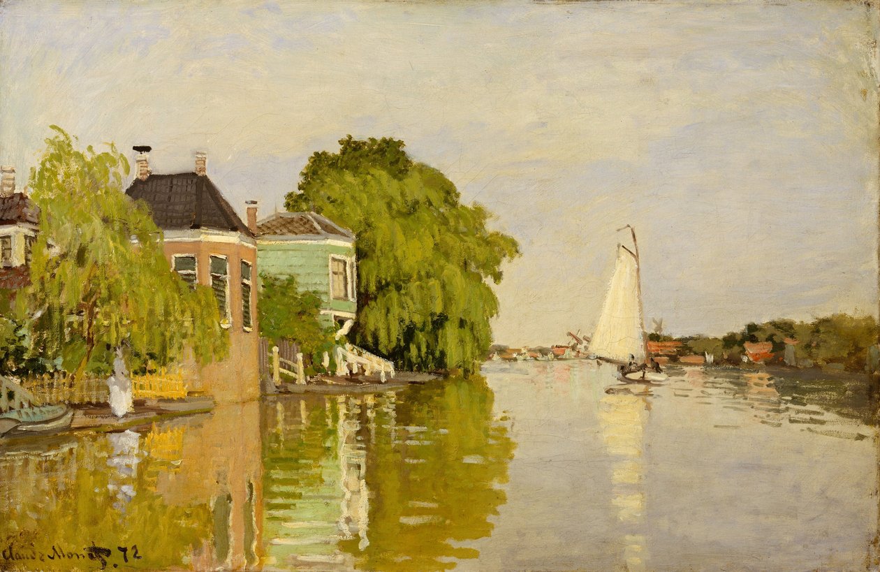 Domy na Achterzaan, 1871 autorstwa Claude Monet