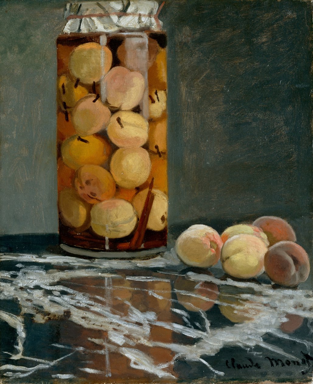 Słoik brzoskwiń, ok. 1866 autorstwa Claude Monet
