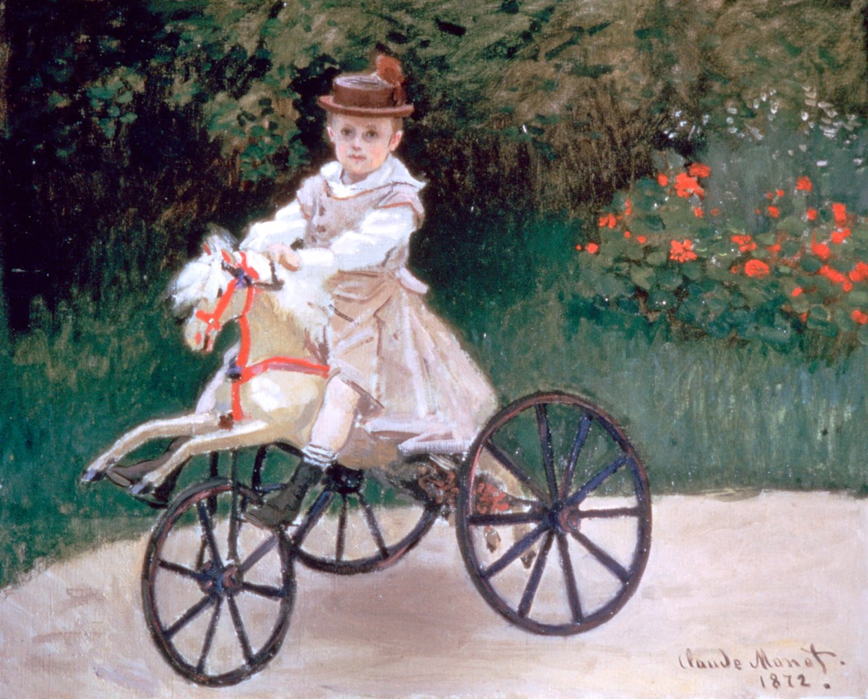 Jean Monet na mechanicznym koniu, 1872 autorstwa Claude Monet