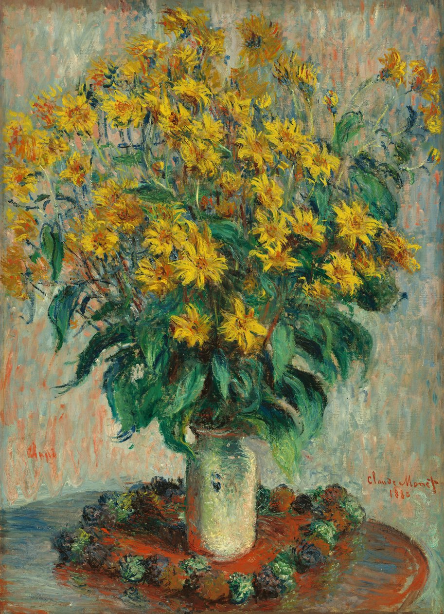 Kwiaty karczocha jerozolimskiego, 1880. autorstwa Claude Monet