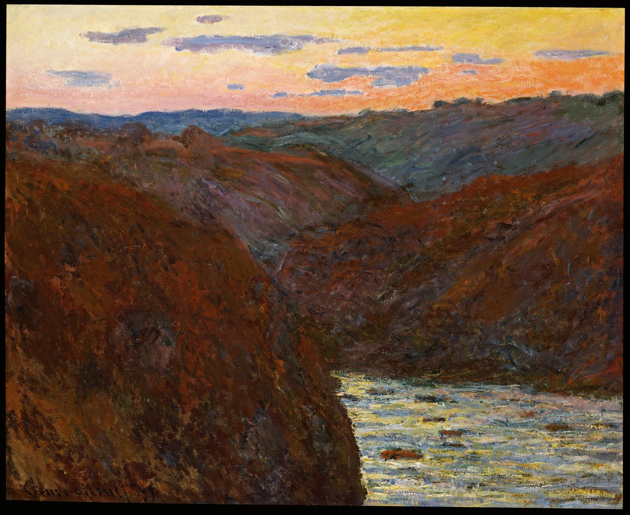 La Creuse, Zachód słońca autorstwa Claude Monet
