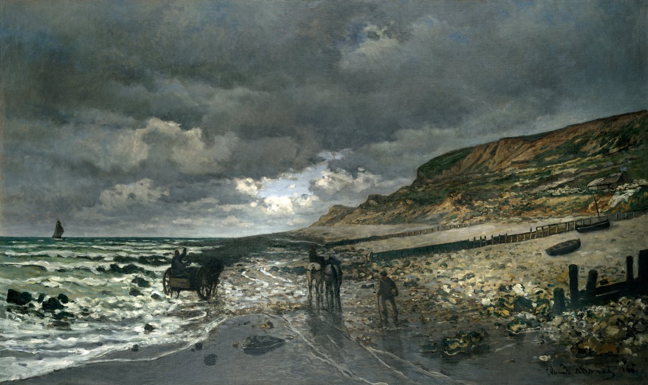 Cypel La Hève podczas odpływu  autorstwa Claude Monet