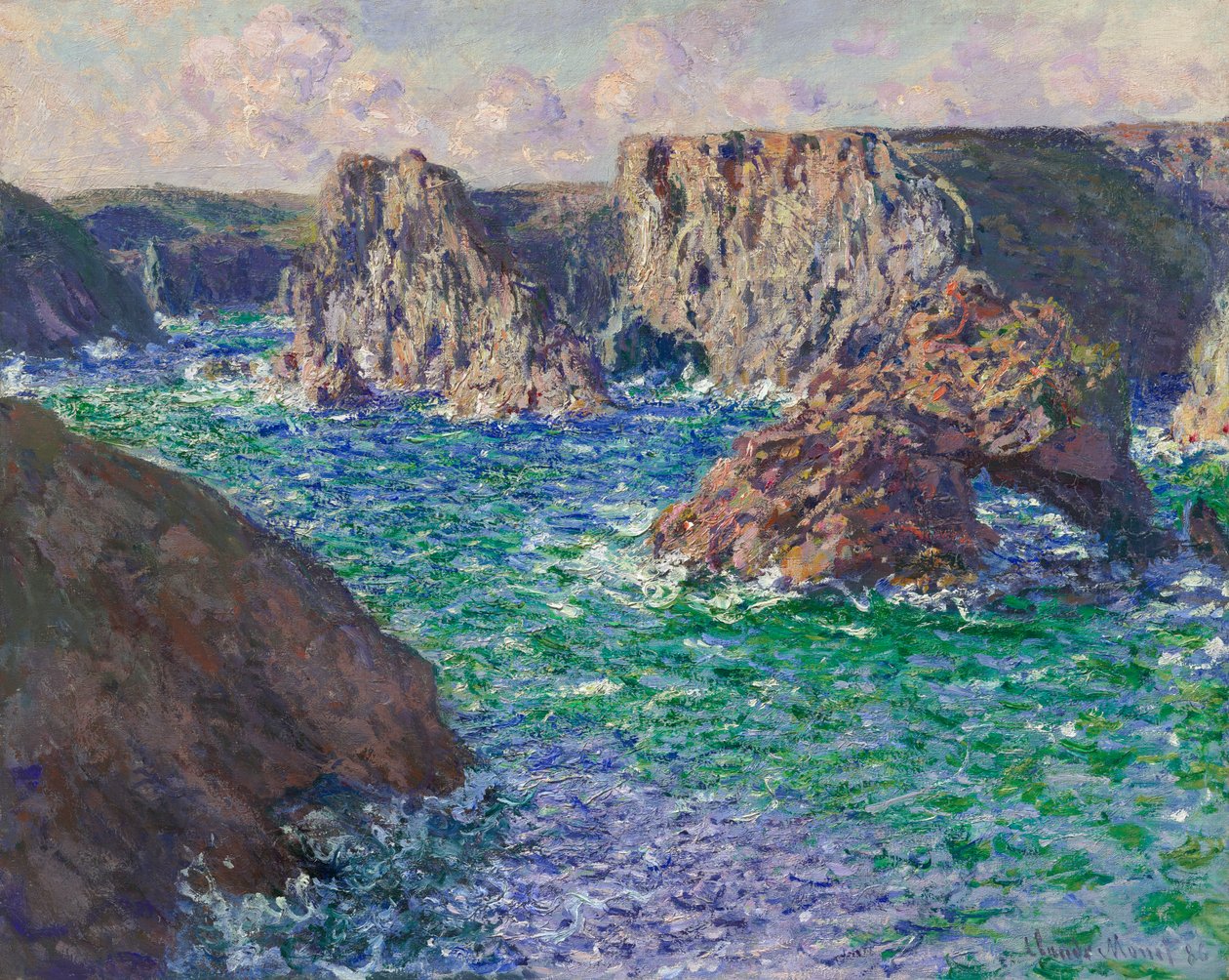 La Roche Guibel, Port-Domois autorstwa Claude Monet