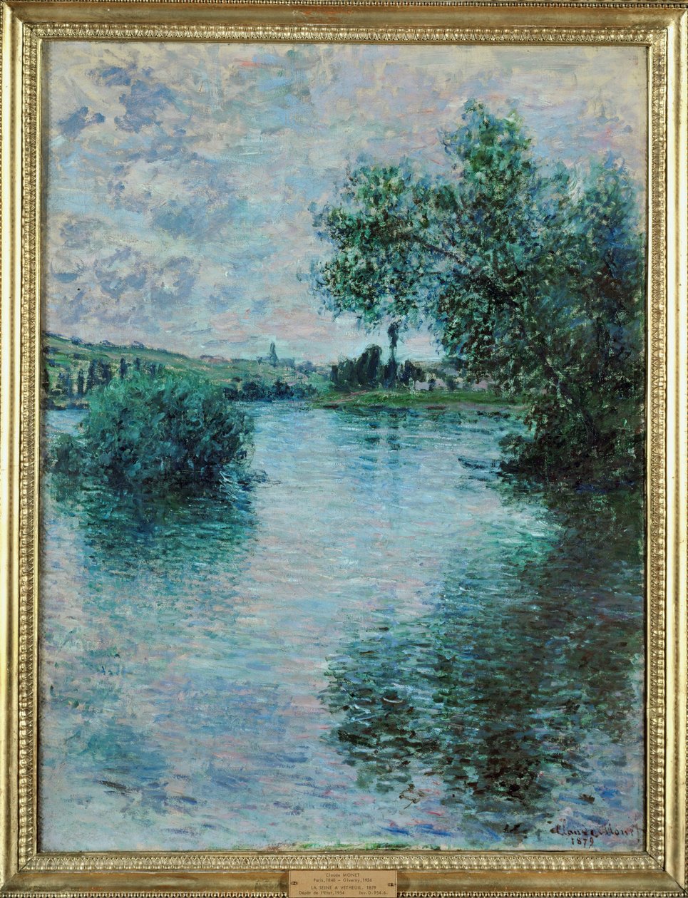 Sekwana w Vetheuil (olej na płótnie) autorstwa Claude Monet