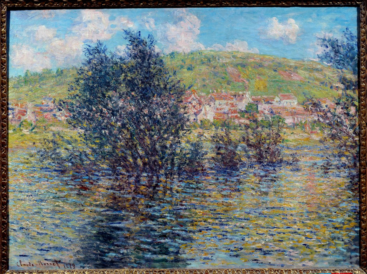 La Seine a Vetheuil, efekt słońca po deszczu. Obraz Claude