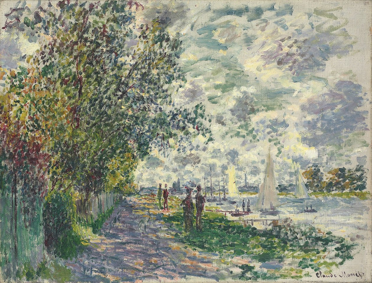 Bank Petit-Gennevilliers, 1875 autorstwa Claude Monet