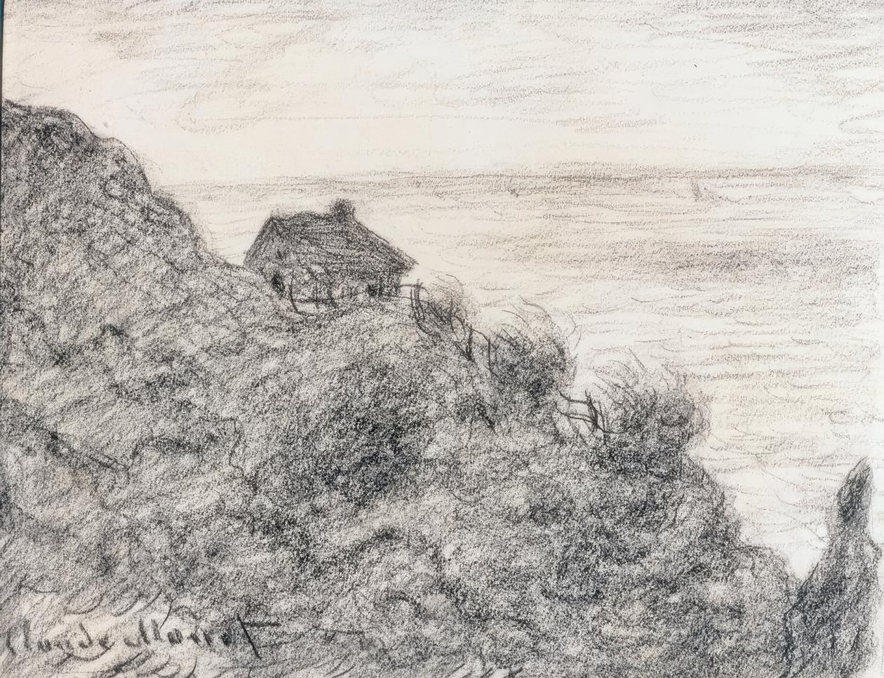Chata celna w pobliżu Pourville autorstwa Claude Monet