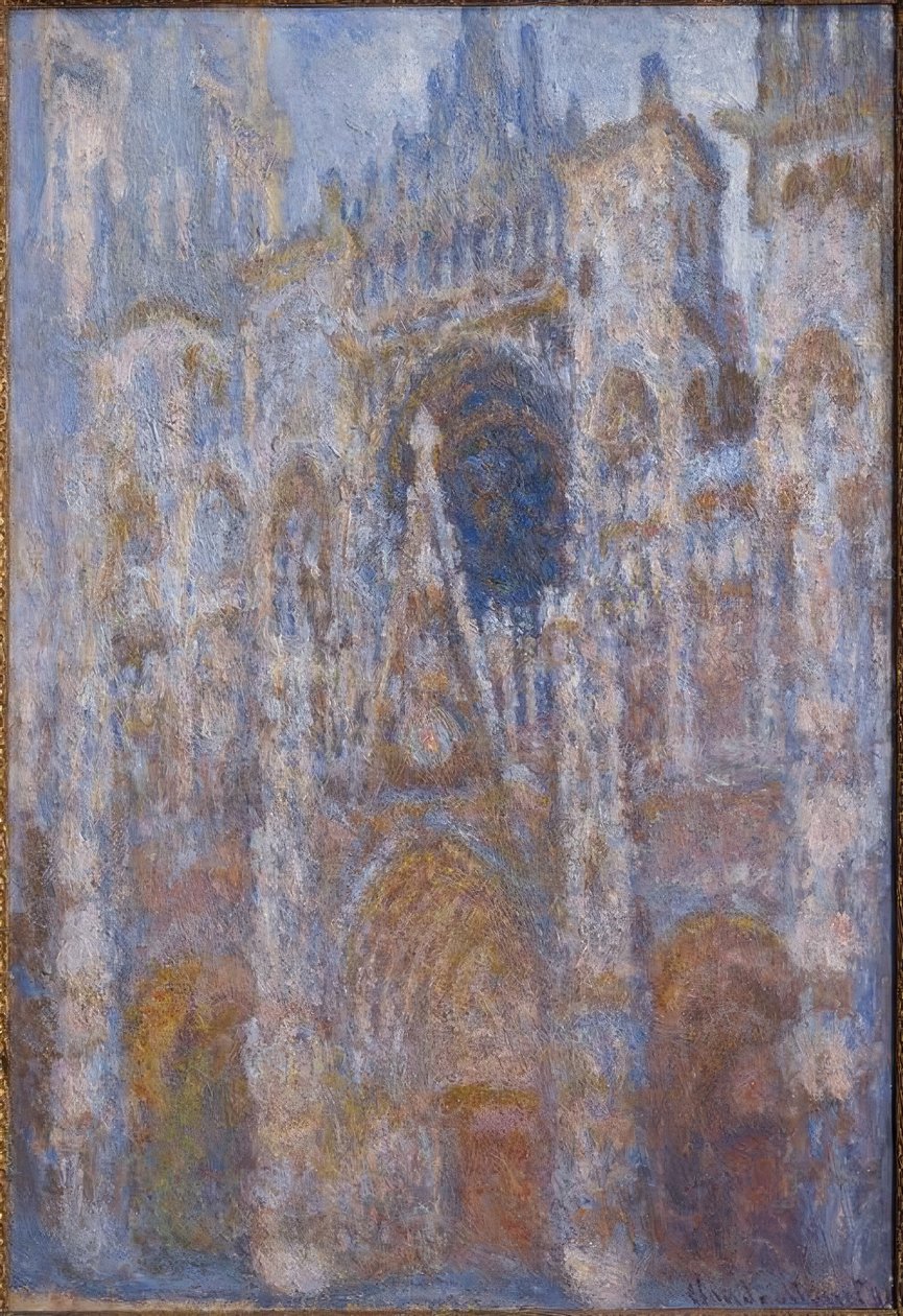 Katedra w Rouen. Brama, poranne słońce. harmonia autorstwa Claude Monet