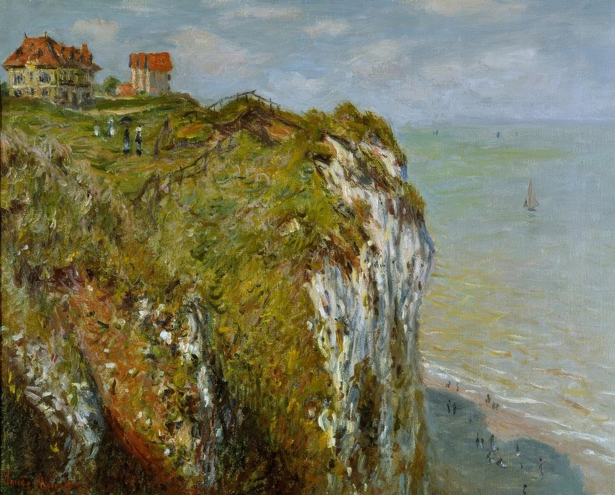 Klif w Dieppe autorstwa Claude Monet