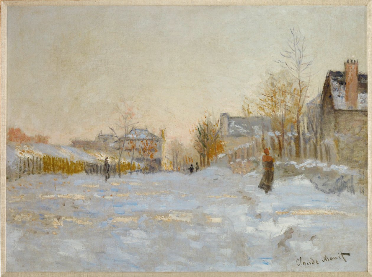 Śnieg w Argenteuil (olej na płótnie) autorstwa Claude Monet