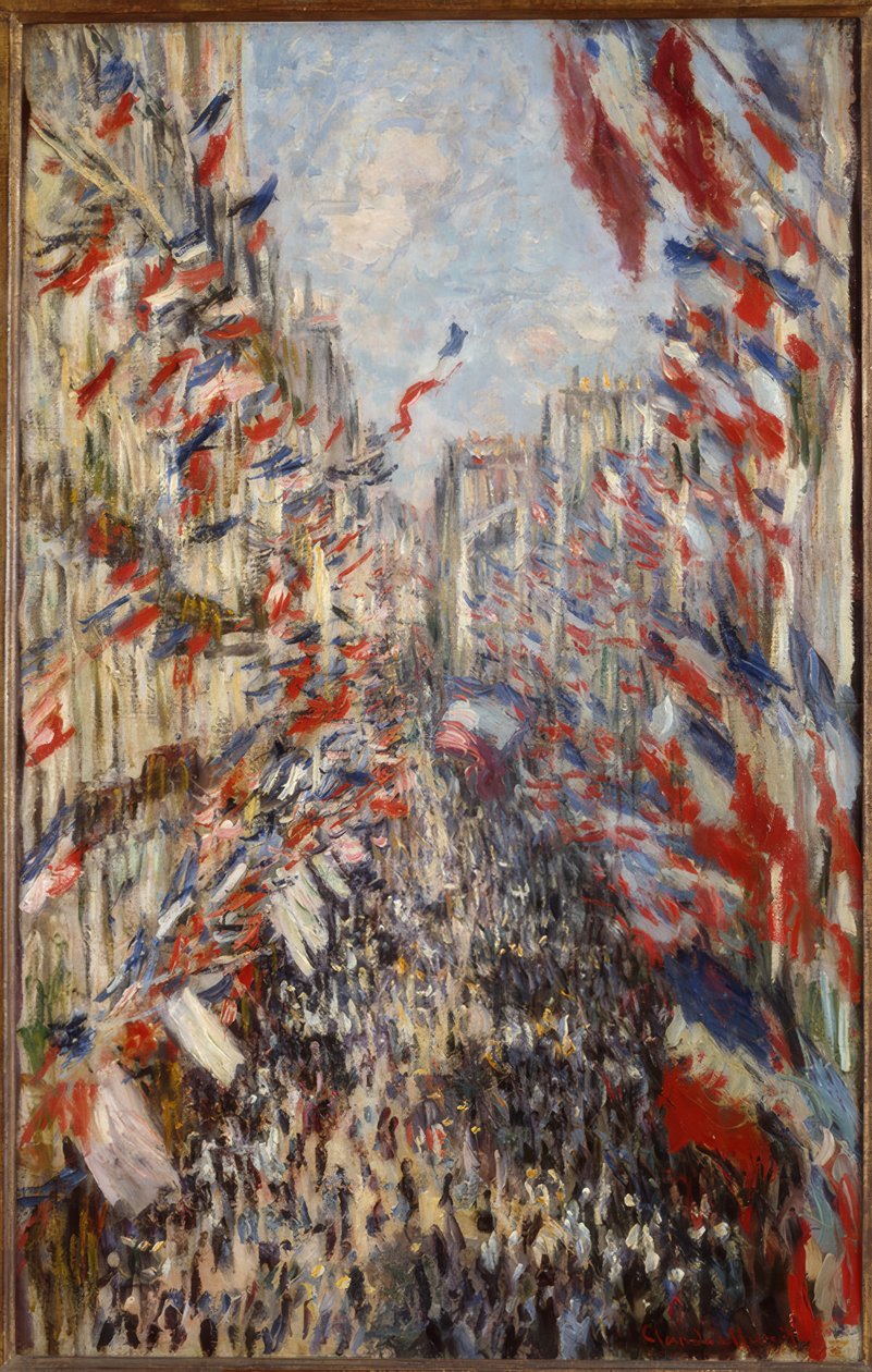 Rue Montorgeuil w Paryżu. Święto 30 czerwca 1878 r. autorstwa Claude Monet