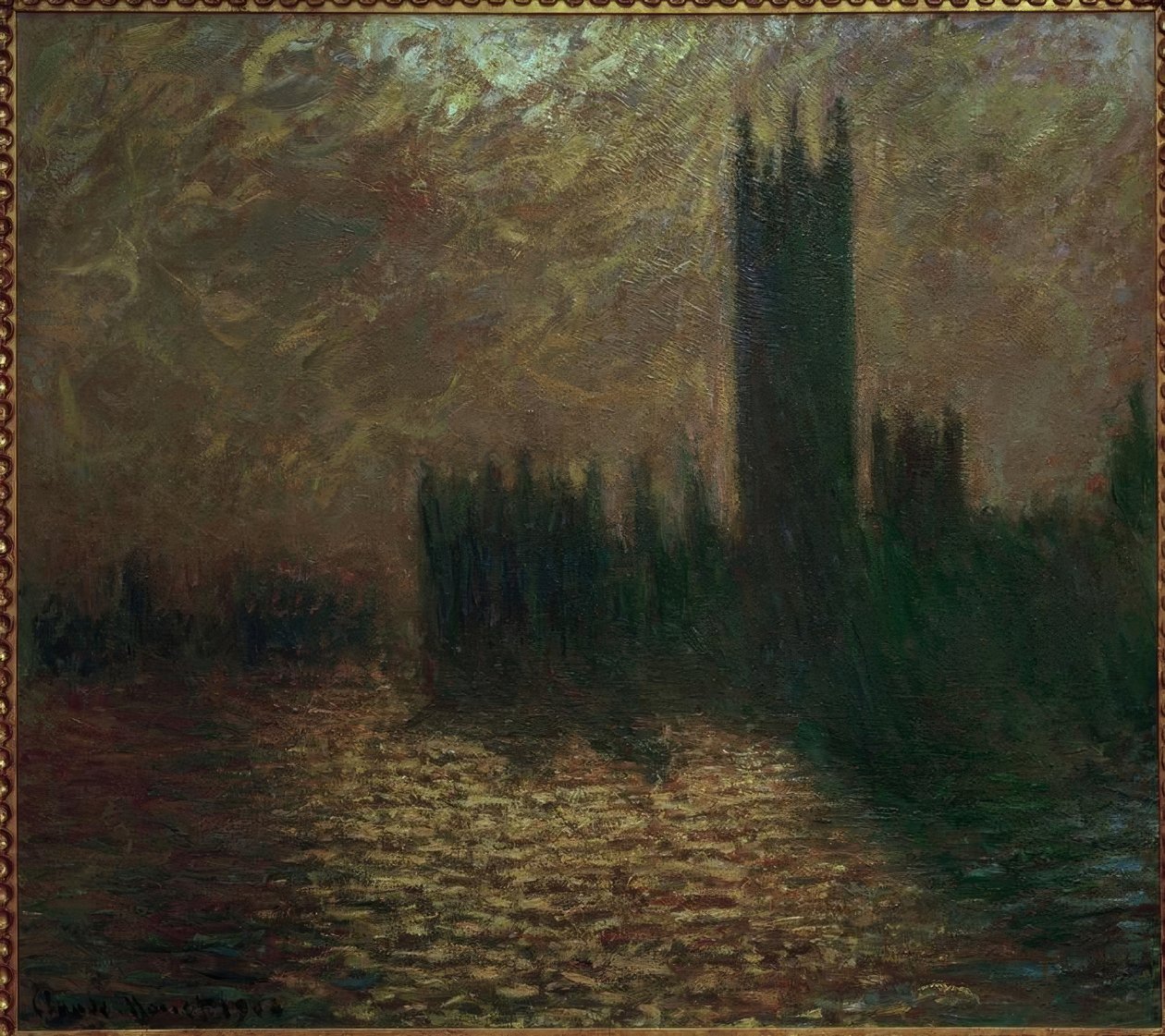 Parlament, burzowe niebo autorstwa Claude Monet