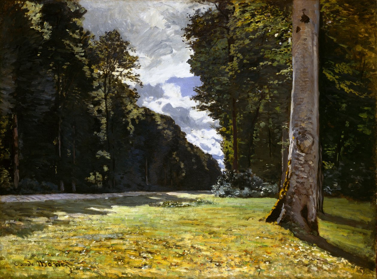 Pavé de Chailly w lesie Fontainebleau Droga Chailly przez las..., 1865. autorstwa Claude Monet
