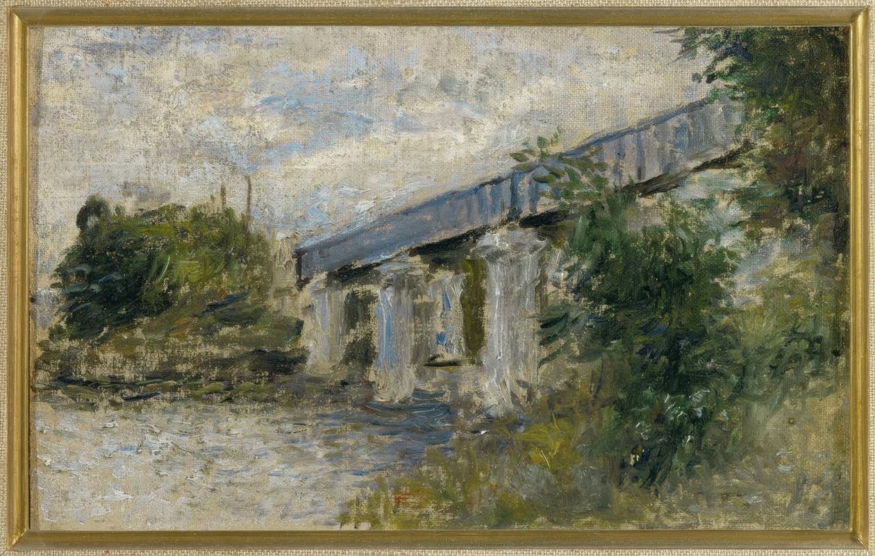 Most kolejowy, Argenteuil autorstwa Claude Monet