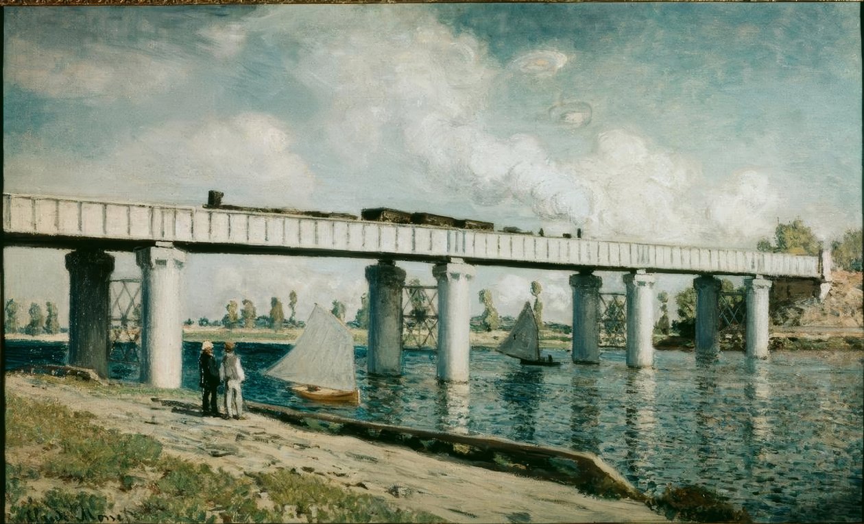 Most kolejowy w Argenteuil autorstwa Claude Monet
