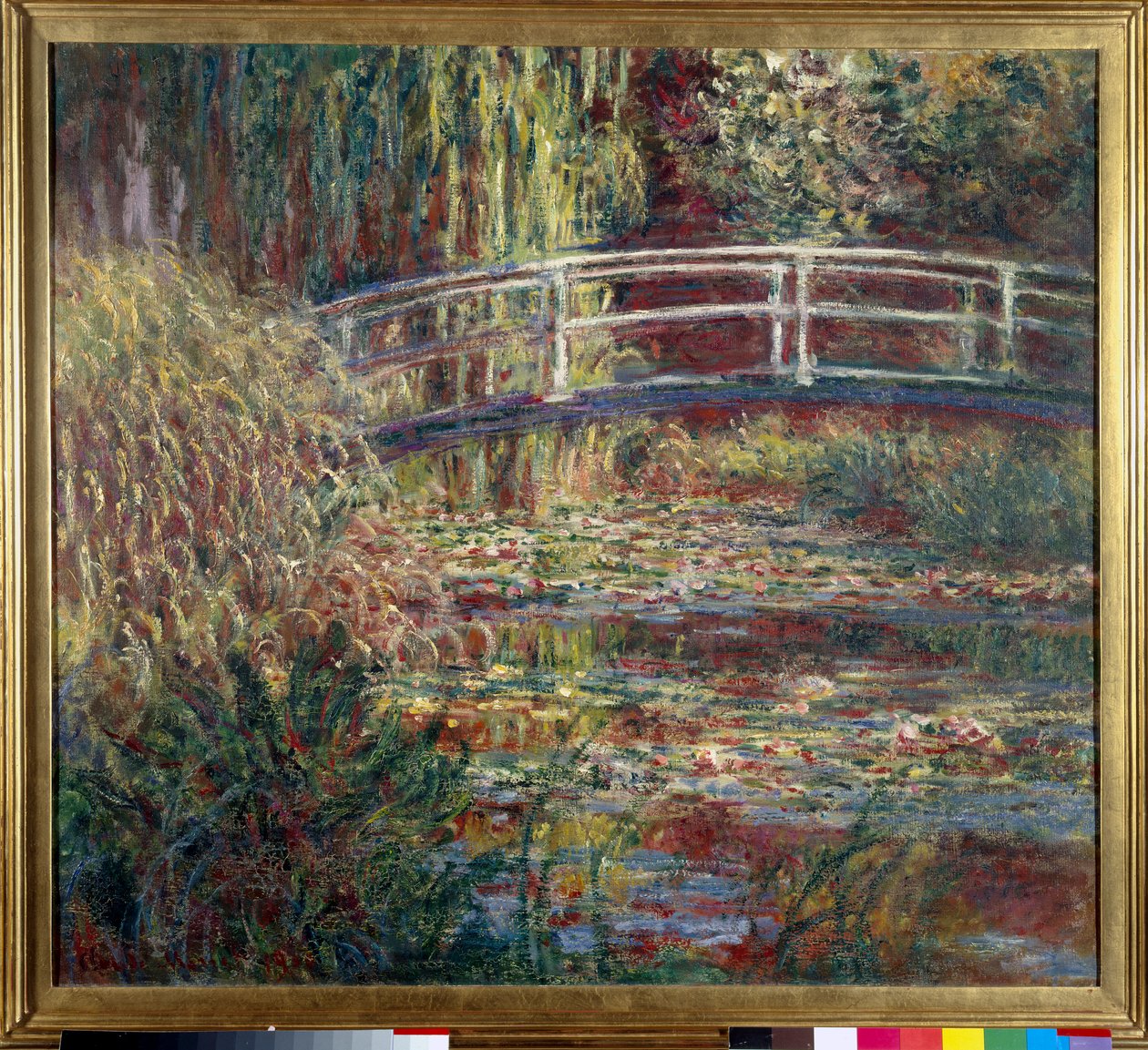 Le bassin aux nympheas, harmonie rose Obraz Claude