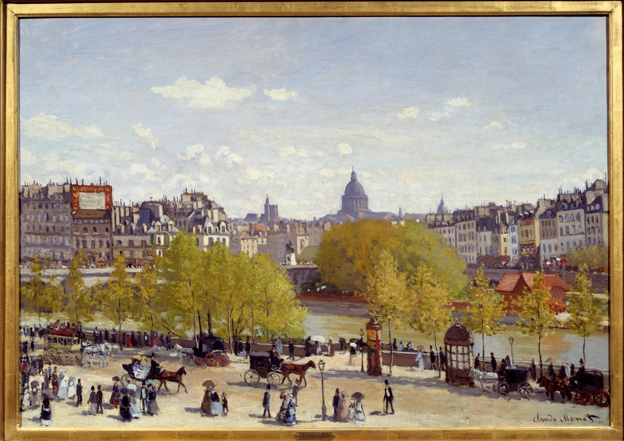 Quai du Louvre w Paryżu w 1867 r. Obraz Claude