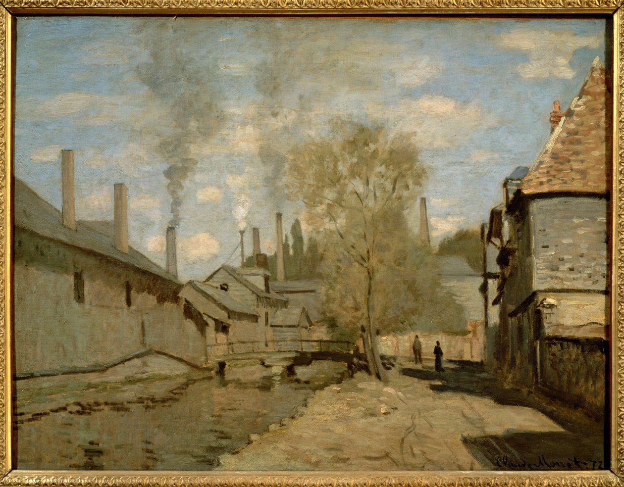 Le ruisseau de Robec a Rouen ... (olej na płótnie) autorstwa Claude Monet