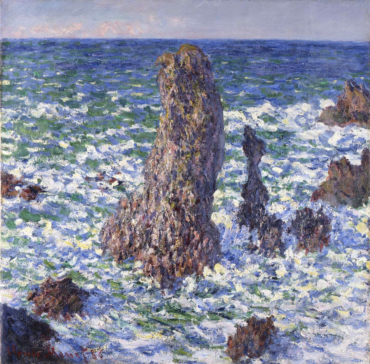 Piramidy Port-Coton, efekt słońca, 1886. autorstwa Claude Monet