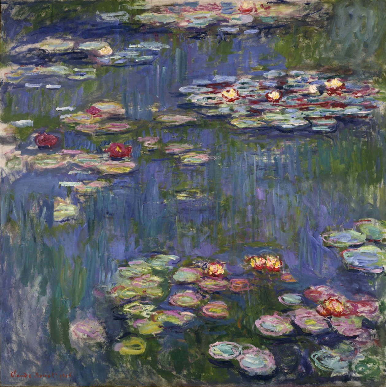 Lilie wodne w Giverny - Obraz Claude