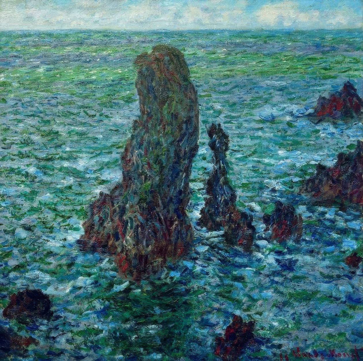 Les pyramides de Port-Coton (skalne piramidy Port-C autorstwa Claude Monet