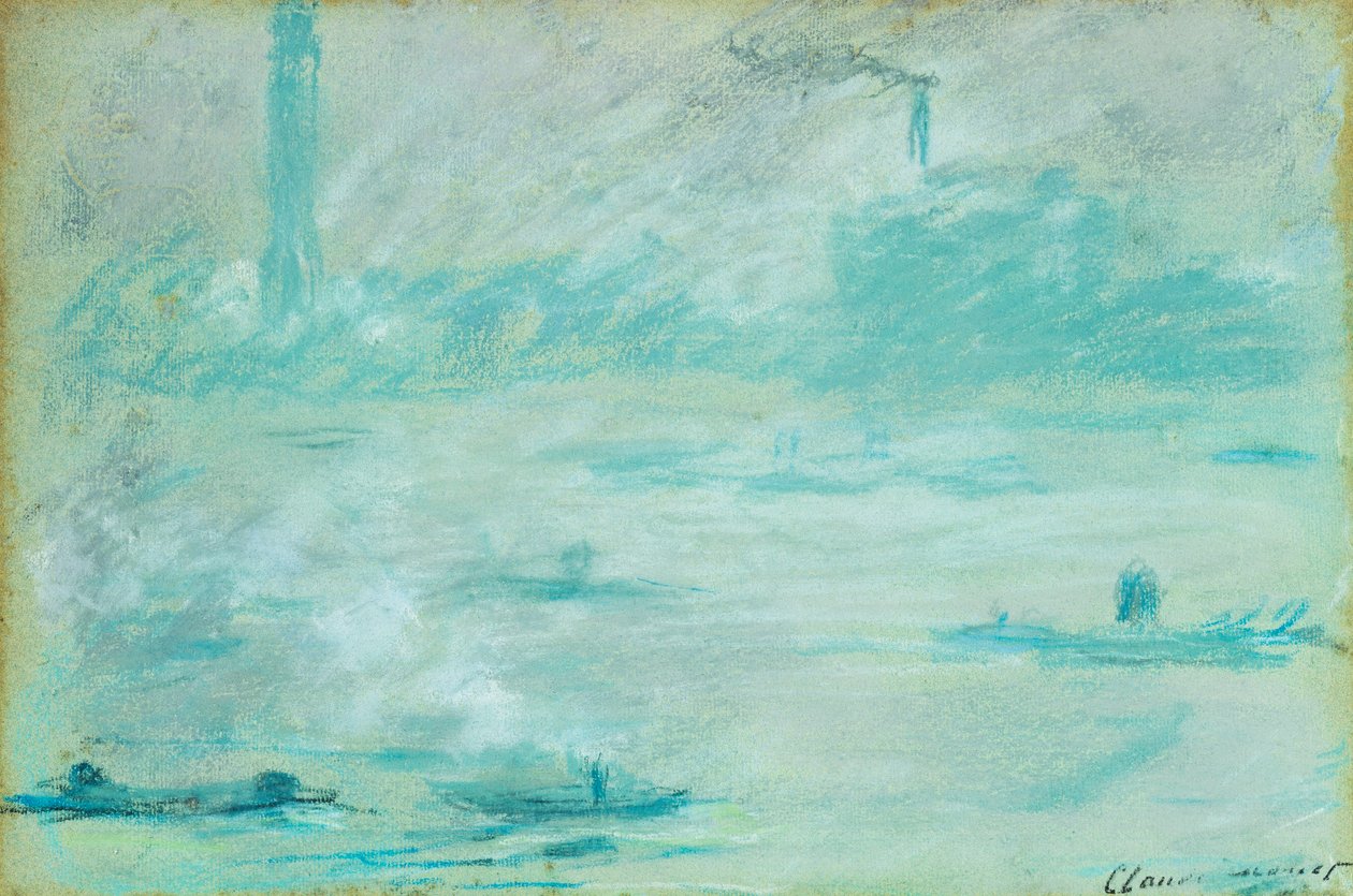 Londyn, Łodzie na Tamizie; Londyn, Łodzie na Tamizie, 1901 autorstwa Claude Monet