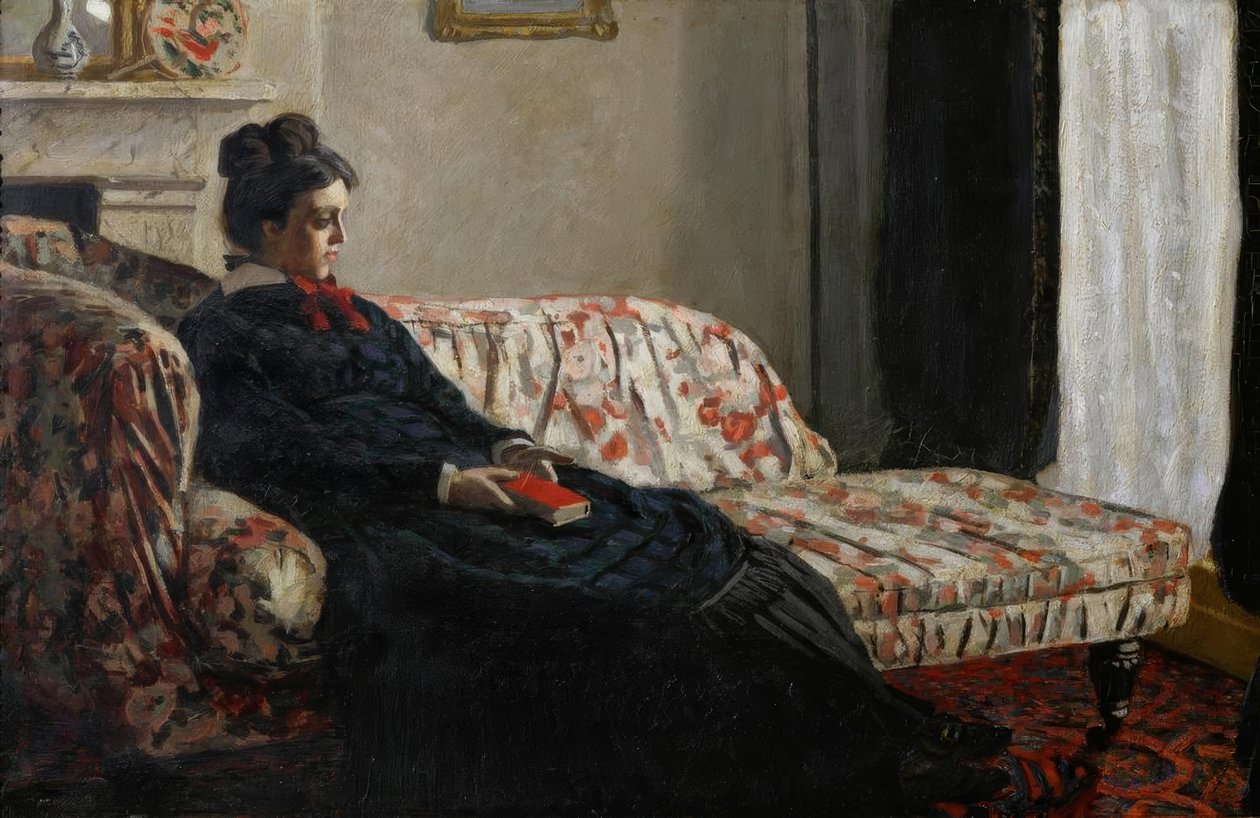Medytacja. Madame Monet na kanapie autorstwa Claude Monet