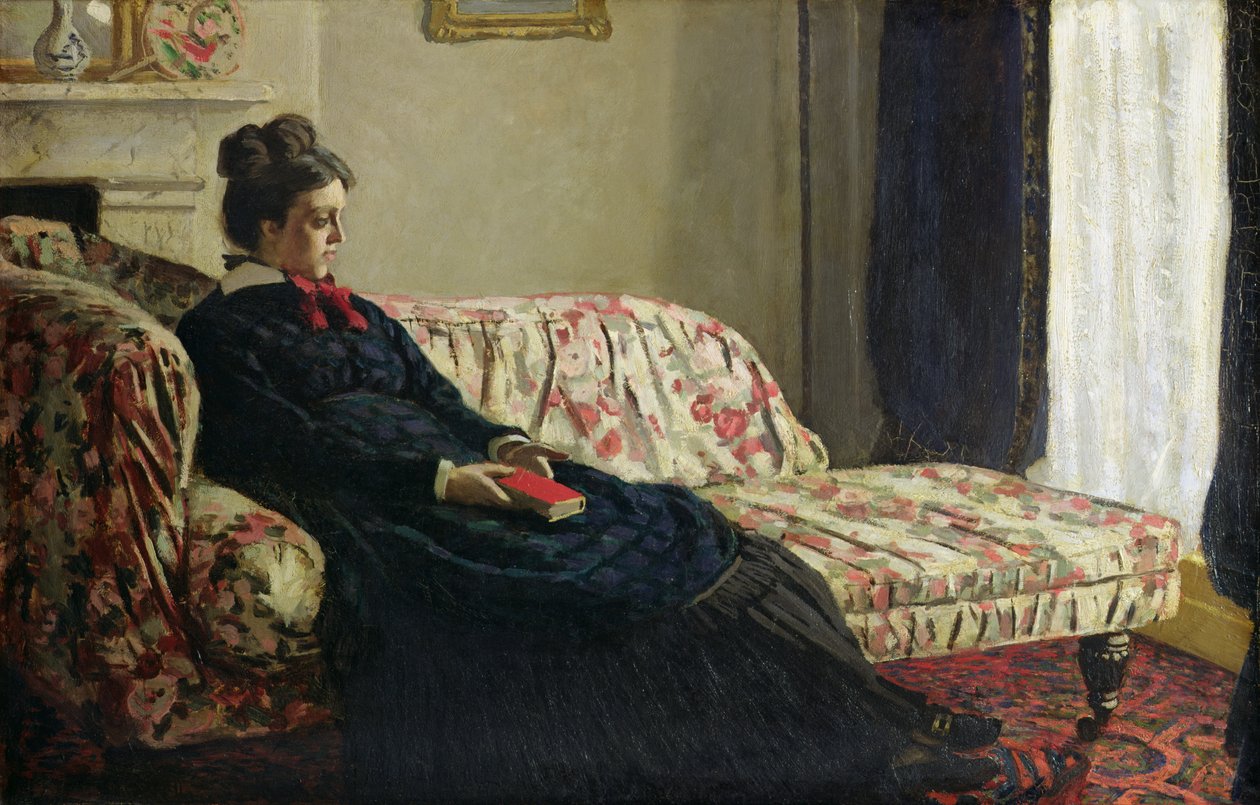 Medytacja, czyli Madame Monet na kanapie, ok. 1871 (olej na płótnie) autorstwa Claude Monet