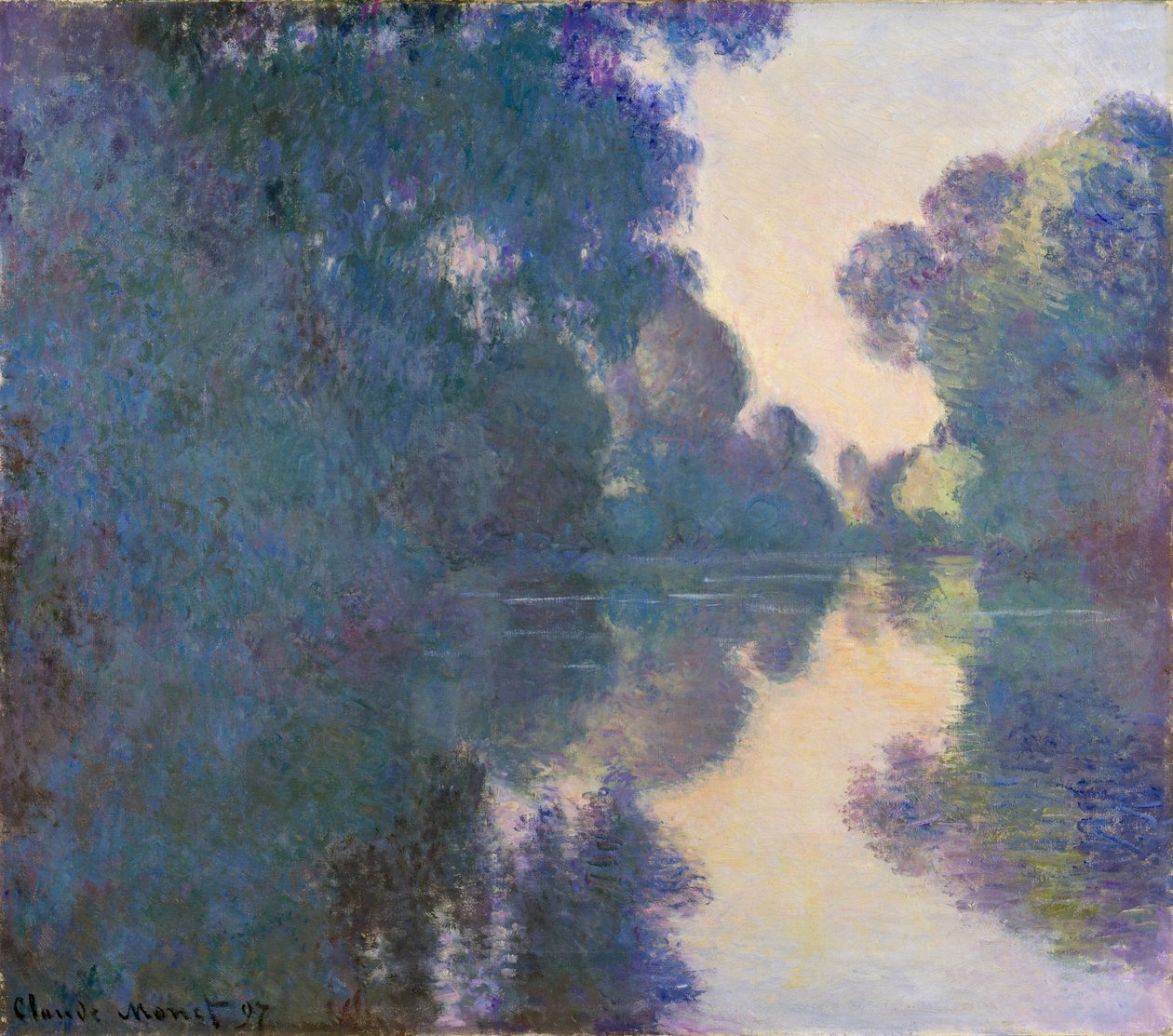 Poranek nad Sekwaną koło Giverny, 1897 autorstwa Claude Monet