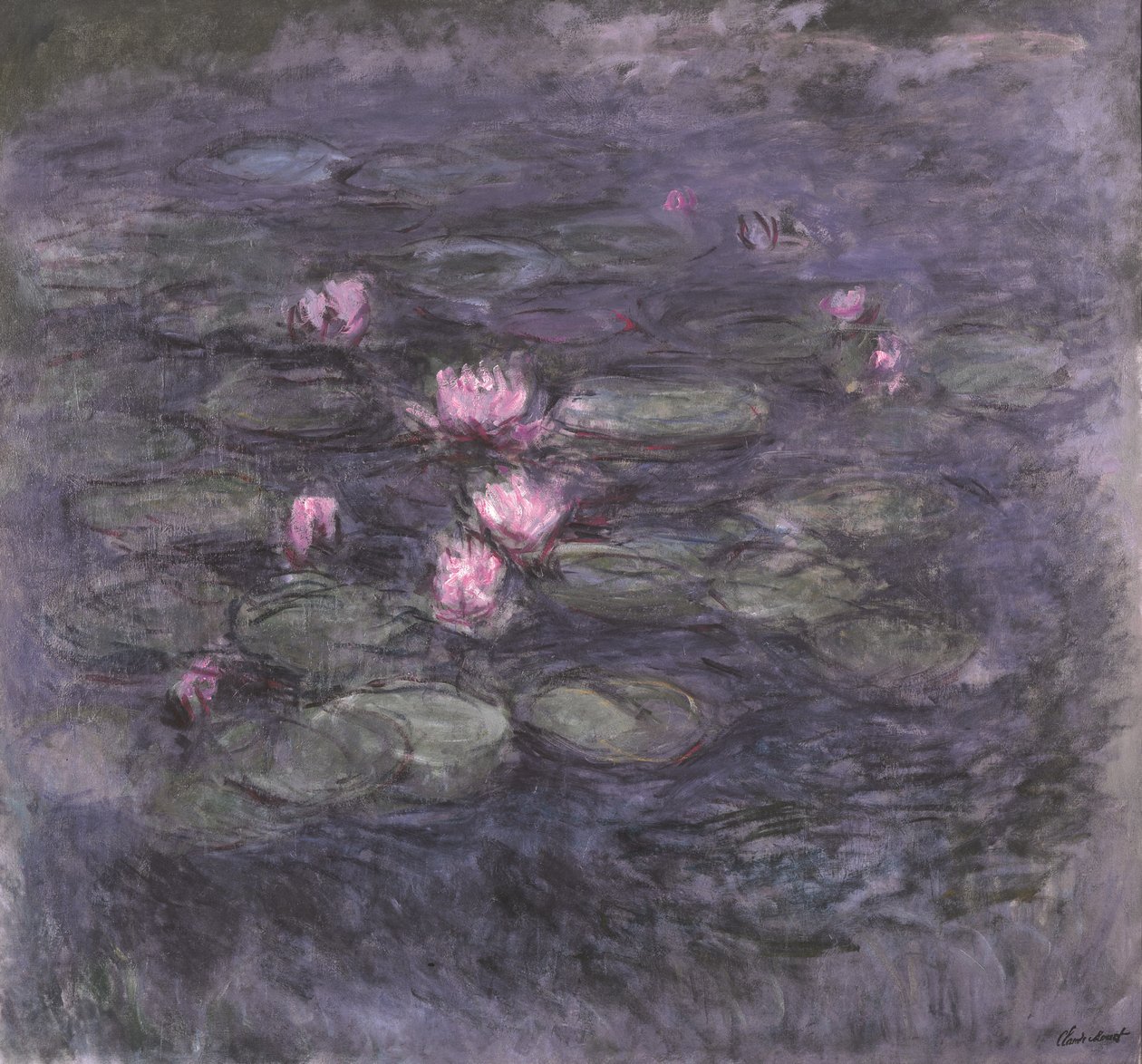 Lilie wodne, ok. 1914 (olej na płótnie) autorstwa Claude Monet