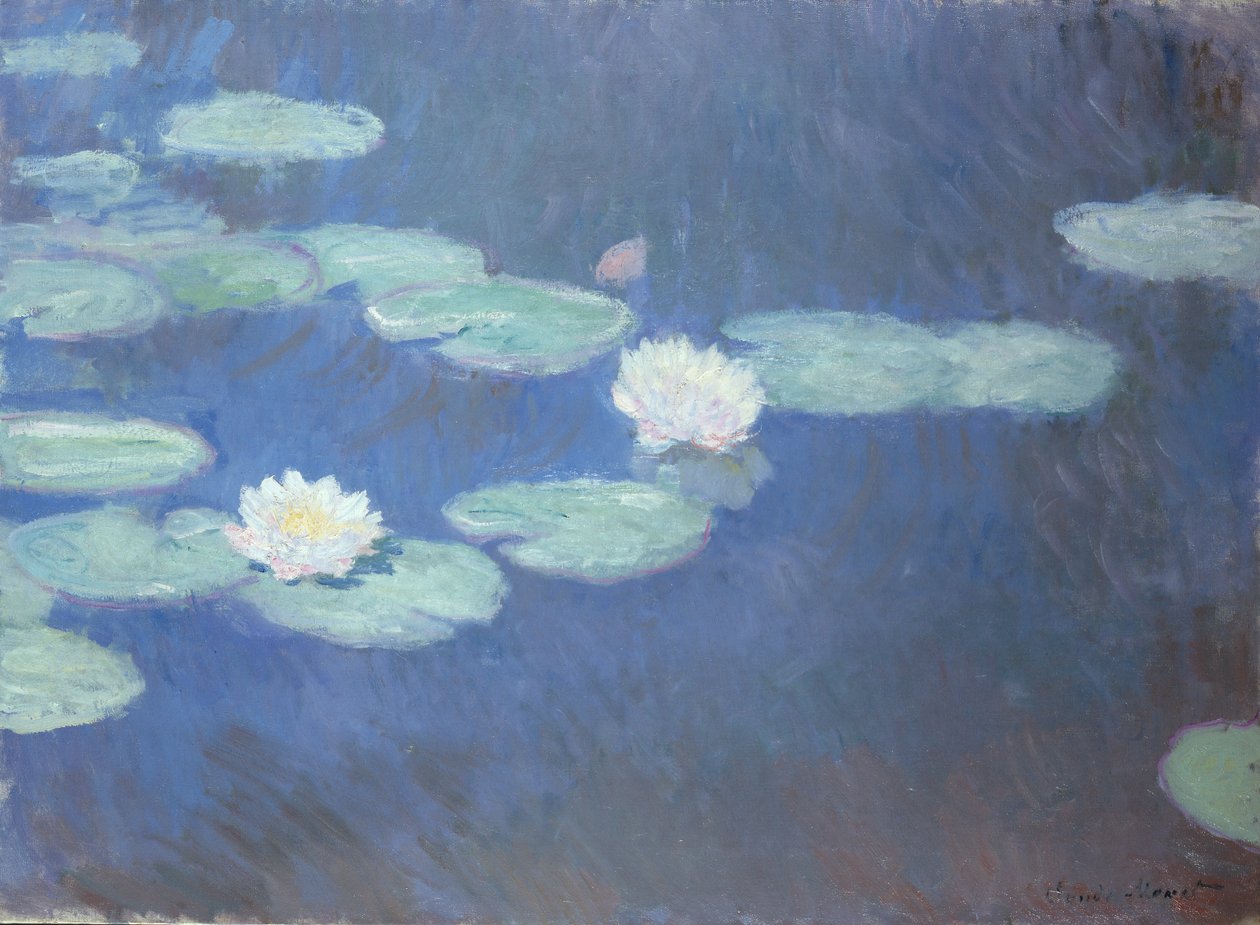 Nympheas, ok. 1916-19 (olej na płótnie) autorstwa Claude Monet