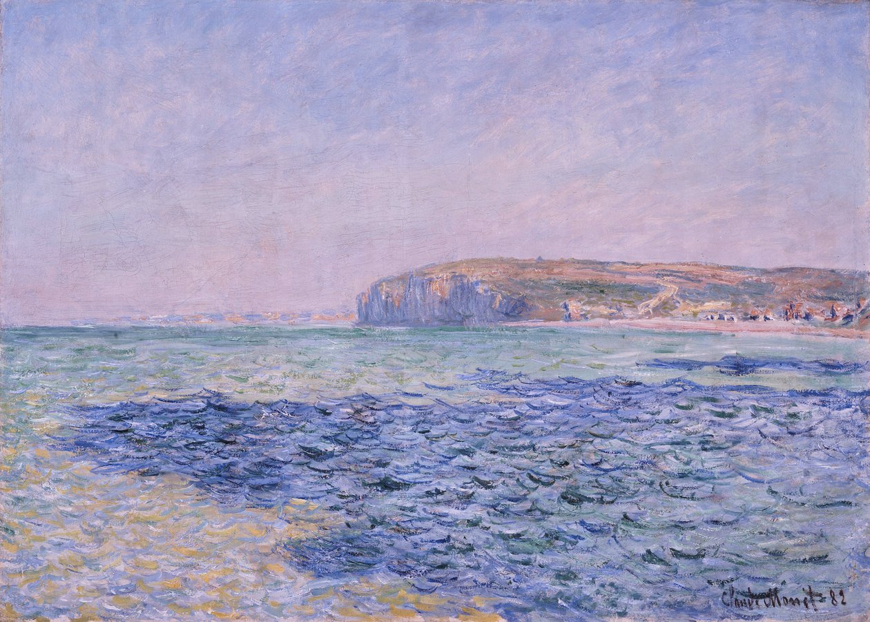 Cienie na morzu, klify w Pourville (Dieppe, Seine Maritime, Francja) (Cienie na morzu - Klify w Pourville) - Obraz Claude Monet (1840-1926), olej na płótnie, 57x80 cm autorstwa Claude Monet