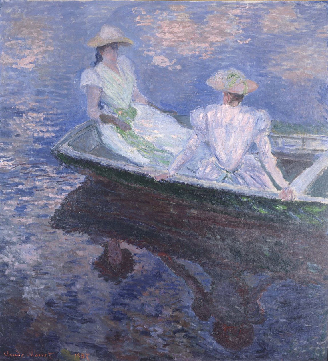 Na łodzi, 1887 autorstwa Claude Monet