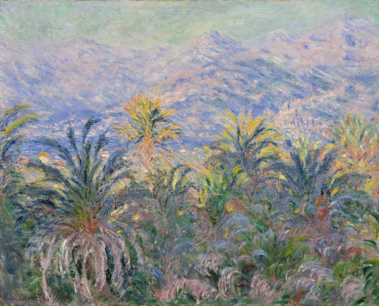 Palmy w Bordighera autorstwa Claude Monet