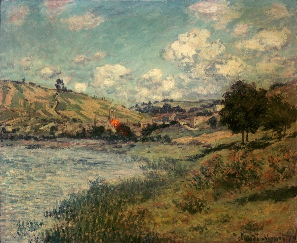 Krajobraz, Vétheuil autorstwa Claude Monet