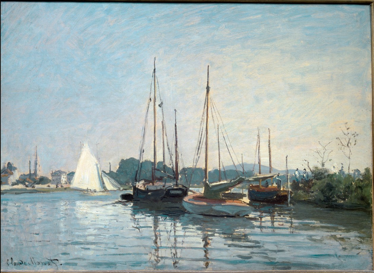 Łodzie wycieczkowe w Argenteuil. (Olej na płótnie autorstwa Claude Monet