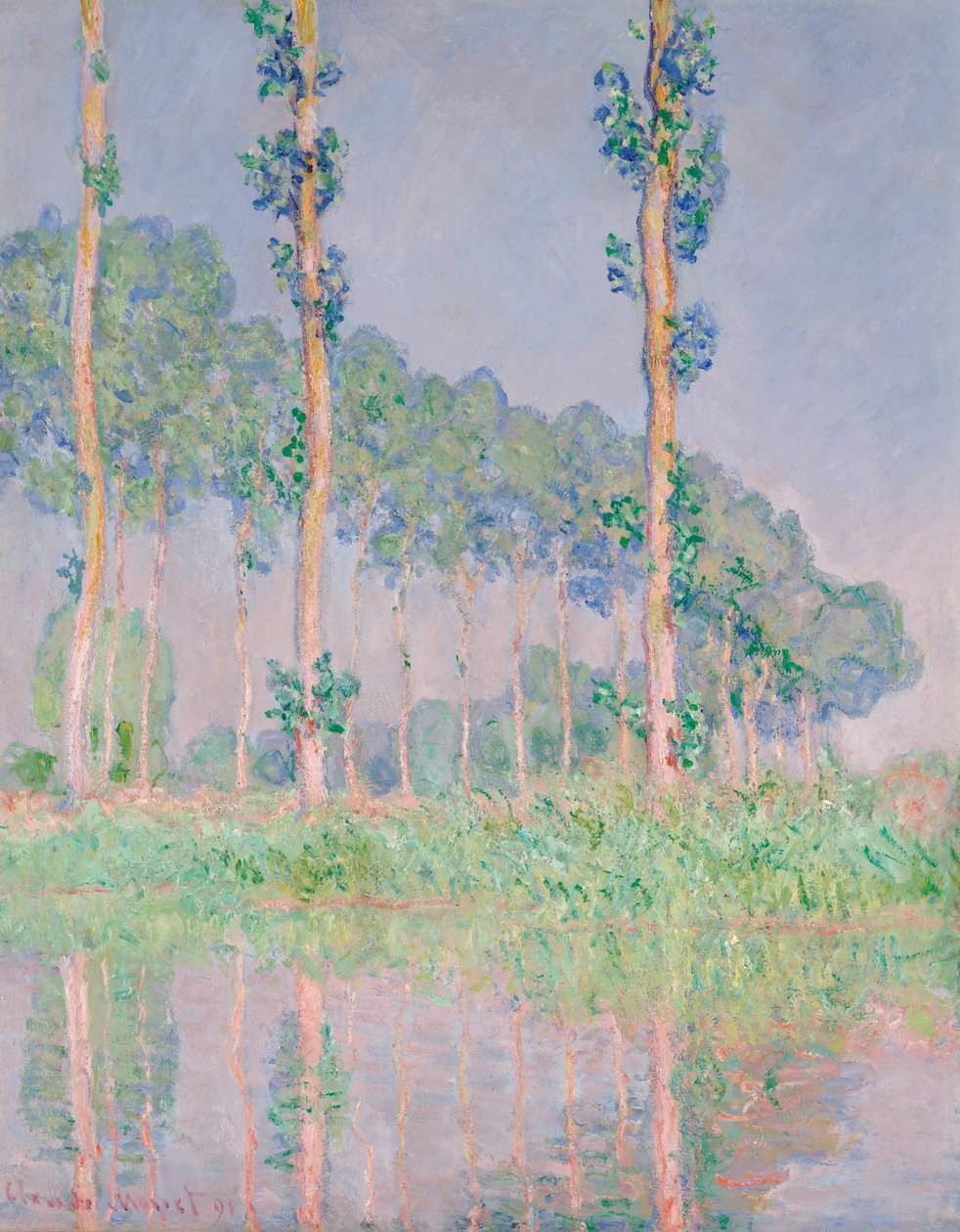 Topole, Różowy Efekt autorstwa Claude Monet