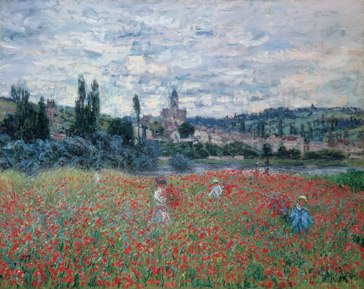 Pola makowe w pobliżu Vétheuil, ok. 1879 (olej na płótnie) autorstwa Claude Monet