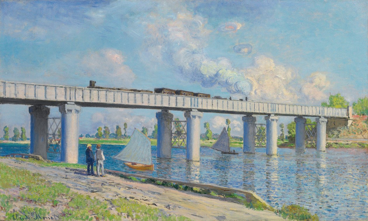 Most kolejowy w Argenteuil, 1873 autorstwa Claude Monet